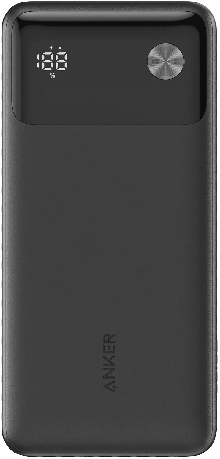 PowerCore 10K Powerbank - 10.000 mAh - Portable Charger - 22,5W Snelladen - USB-C en USB-A Poorten - Inclusief USB-C Kabel by Anker in Black – product photo