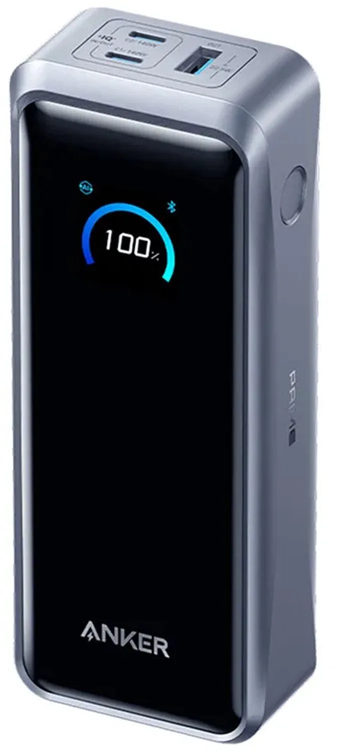 Prime Power Bank - 26.250mAh 3-poorts Draagbare Lader met 300W Max Output - Tweerichtingsladen - TSA-Goedgekeurd - App-bediening (Base niet inbegrepen) von Anker in Schwarz – Produktfoto