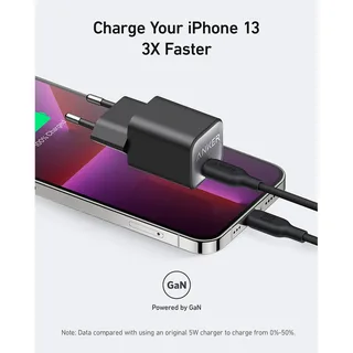 USB C GaN Charger 30W-511 Charger (Nano 3)-PIQ 3.0 PPS Fast Charger (Cable Not Included) fra Anker i Hvid – produktbillede 4 af 6