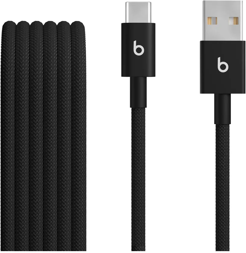 Beats by Apple - USB‑A Oplaadkabel 2‑Pack - USB‑A naar USB‑C - 15W - 1,5m - Geweven de Apple en Noir – photo produit