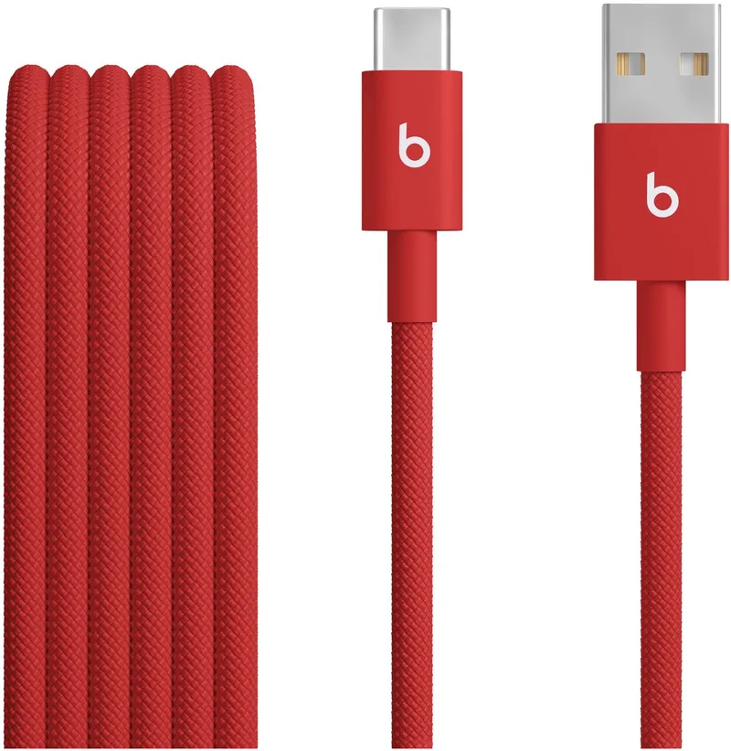 Beats by Apple - USB‑C Oplaadkabel - USB‑C naar USB‑C - 60W - 1,5m - Geweven by Apple in Red – product photo