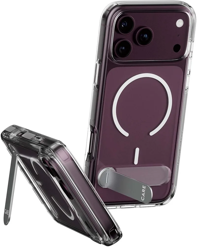 CARE Feature Case Transp. Urban Explorer w. Kickstand and - Wit Magsafe Apple iPhone 18 Pro Max de Apple en Transparent – photo produit