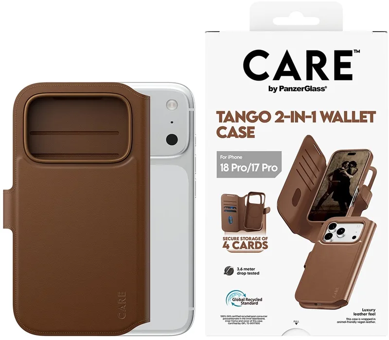 CARE Tango 2in1 - Wallet Case w. MagSafe Apple iPhone 18 Pro by Apple in Brown – product photo