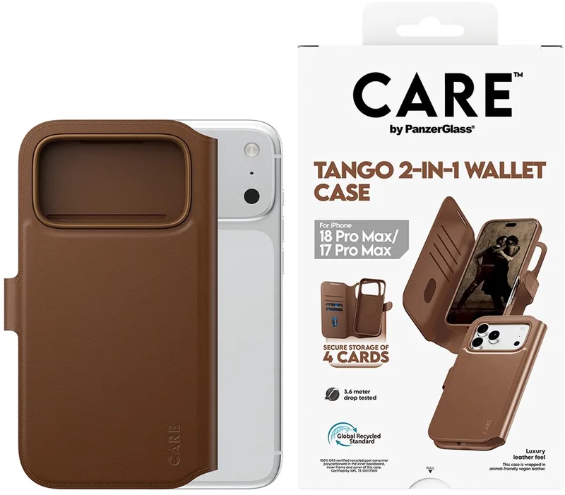 CARE Tango 2in1 - Wallet Case w. MagSafe Apple iPhone 18 Pro Max de Apple en Marron – photo produit
