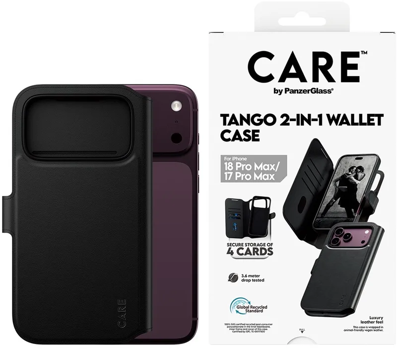 CARE Tango 2in1 - Wallet Case w. MagSafe Apple iPhone 18 Pro Max fra Apple i Sort – produktbillede