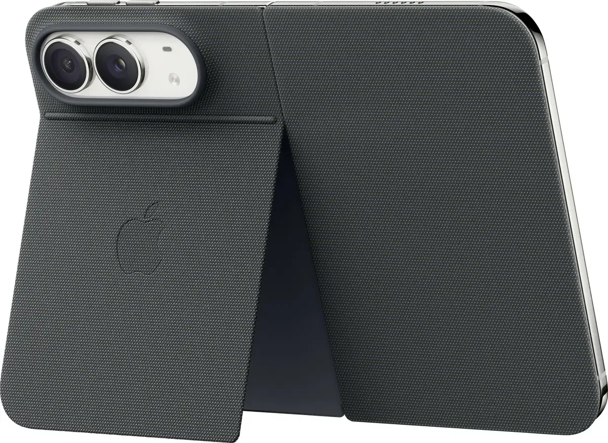 Smartphone-Hülle iPhone Duo Folio mit Standfuß von Apple in Dunkelblau – Produktfoto