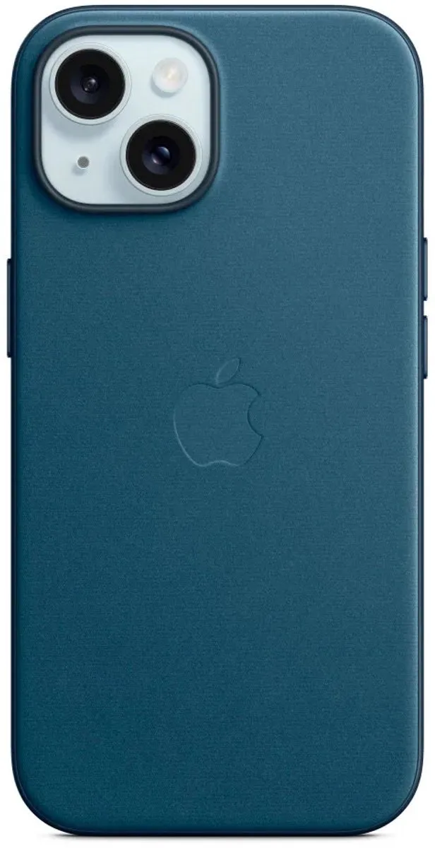 FineWoven Case with MagSafe geschikt voor iPhone 15 van Apple in Pacific Blue – productfoto