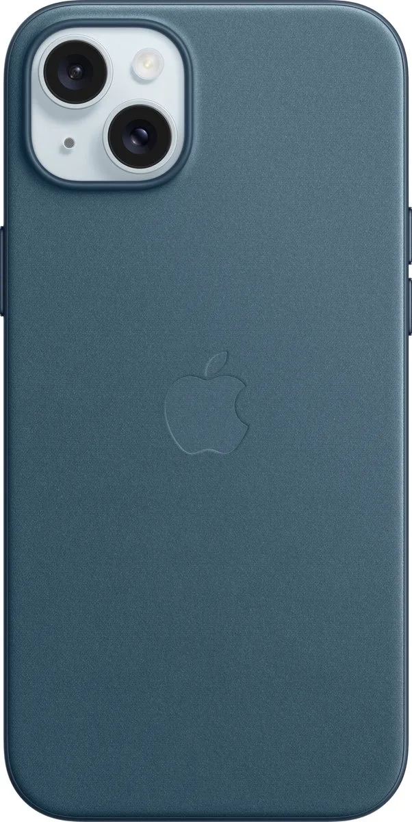 FineWoven Case with MagSafe geschikt voor iPhone 15 Plus van Apple in Pacific Blue – productfoto