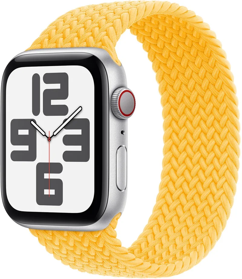 Gevlochten solobandje voor de Apple Watch | 38/40/41/42 mm - Maat 1 - Sunshine by Apple in Yellow, Size 1 (133 mm – 138 mm) – product photo