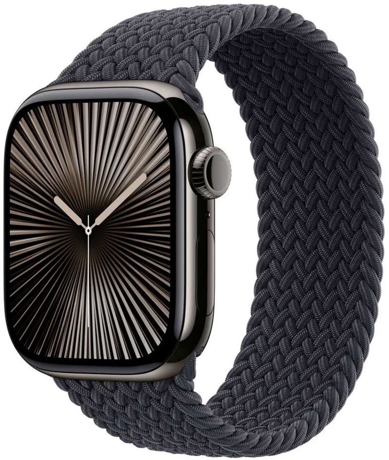 Gevlochten solobandje voor de Apple Watch | 38/40/41/42 mm - Maat 1 - Midnight by Apple in Black, Size 1 (133 mm – 138 mm) – product photo