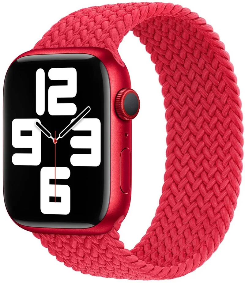 Gevlochten solobandje voor de Apple Watch | 38/40/41/42 mm - Maat 1 - (Product) by Apple in Red – product photo