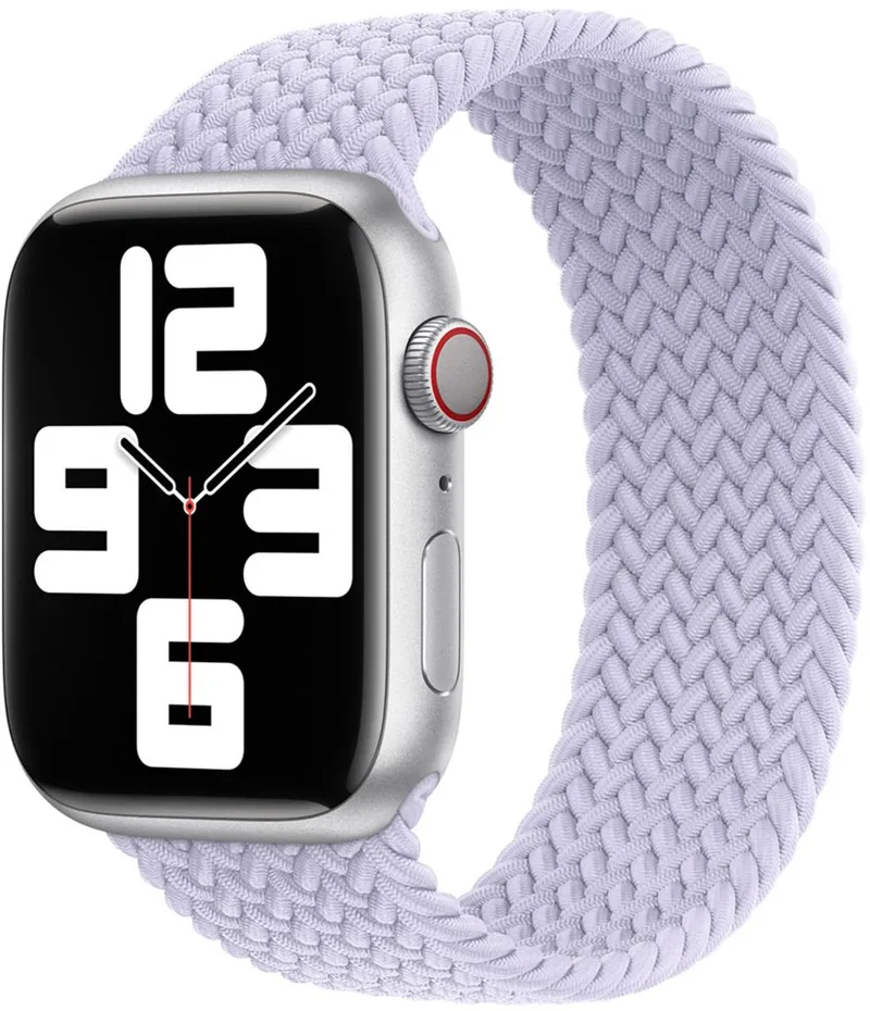 Gevlochten solobandje voor de Apple Watch | 38/40/41/42 mm - Maat 2 - Purple Fog by Apple in Purple, Size 2 (139 mm – 144 mm) – product photo
