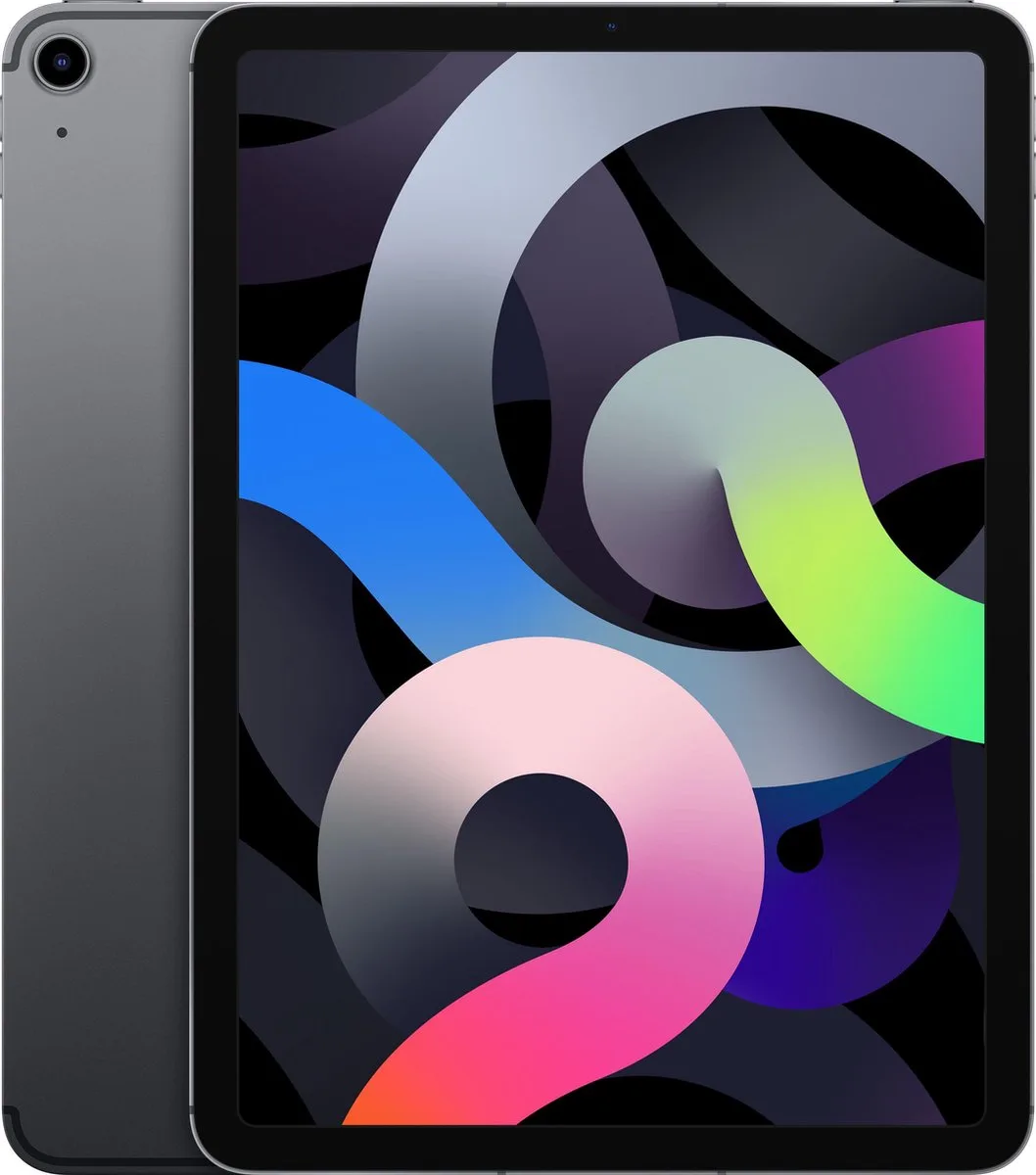 iPad Air (2020) - 10.9 inch - WiFi + 4G - 64GB van Apple in Spacegrijs – productfoto