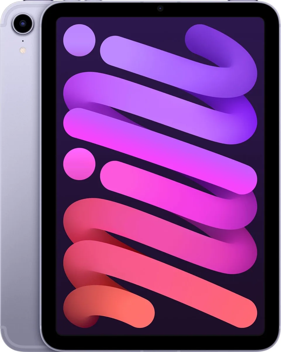 iPad mini (2021) - 8.3 inch - WiFi + 5G - 256GB - 6e generatie van Apple in Paars – productfoto
