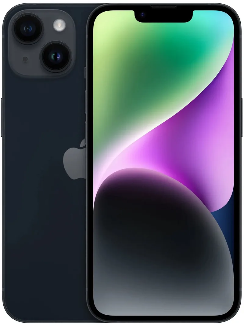 iPhone 14 - 256GB - Middernacht von Apple in Schwarz – Produktfoto