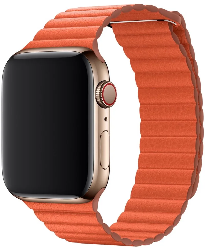 Leather Loop Apple Watch 44mm / 45mm / 46mm / 49mm Large - Sunset van Apple in Oranje – productfoto