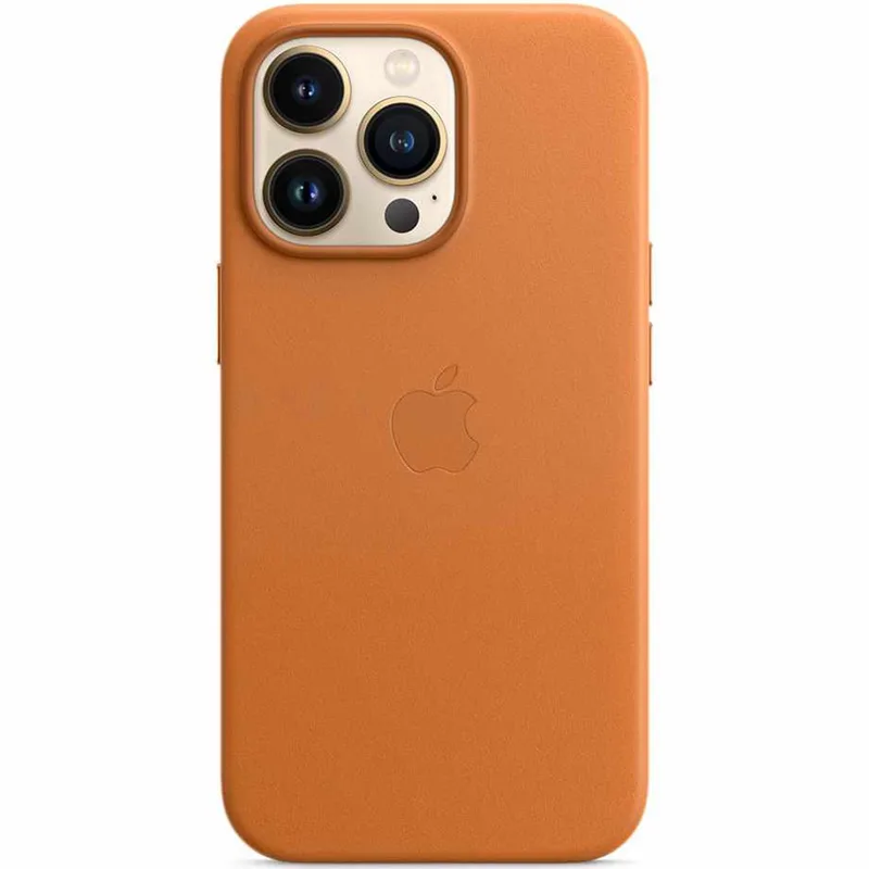 Leren hoesje - MagSafe - iPhone 13 Pro Max by Apple in Goudbruin – product photo