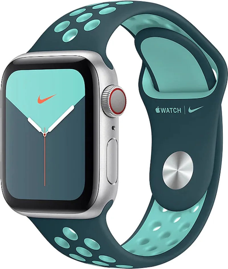 Nike Sport Band voor Apple Watch Series 1-9 van Apple in Turquoise – productfoto