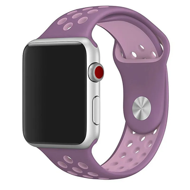 Nike Sport Band voor de Apple Watch | 38/40/41/42 mm - Maat S/M - Bright Crimson / Gym Red by Apple in Red – product photo