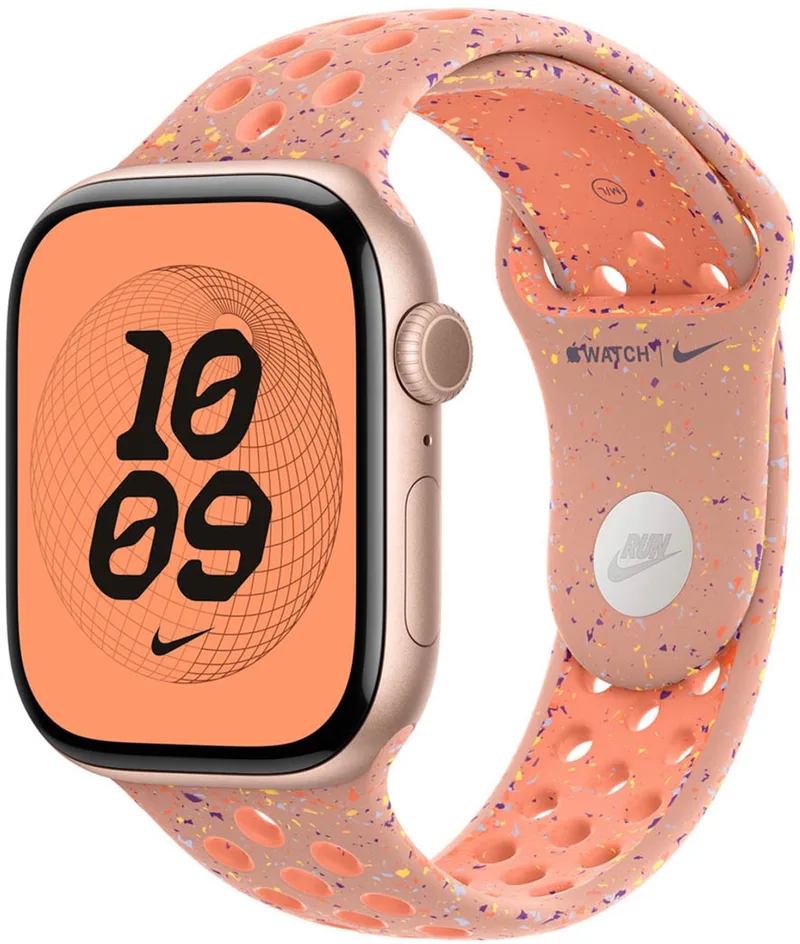 Nike Sport Band voor de Apple Watch | 44/45/46/49 mm - Maat S/M - Alpenglow Pink de Apple en Rose – photo produit