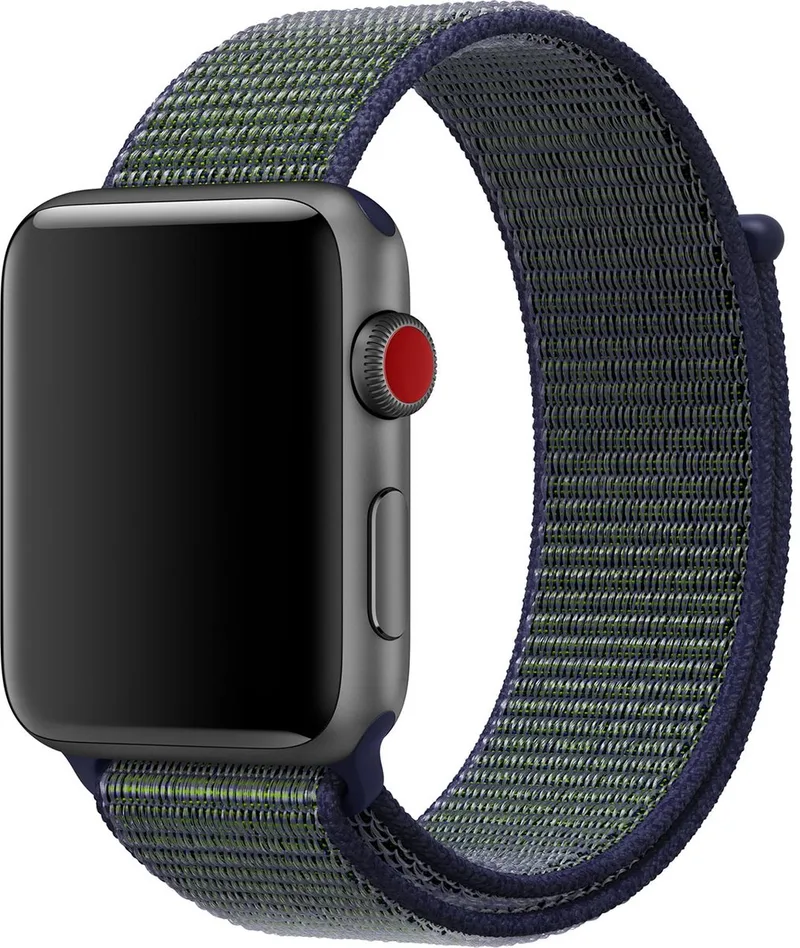 Nike Sport Loop Apple Watch 38mm / 40mm / 41mm / 42mm Midnight Fog van Apple in Groen – productfoto