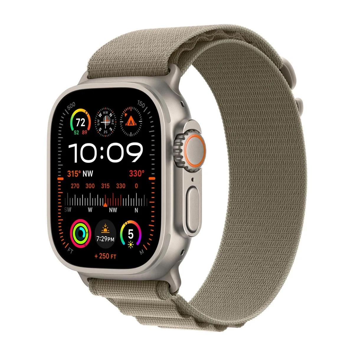 origineel Alpine Loop Apple Watch 44mm / 45mm / 46mm / 49mm Olive Large - MT5V3ZM/A fra Apple – produktbillede