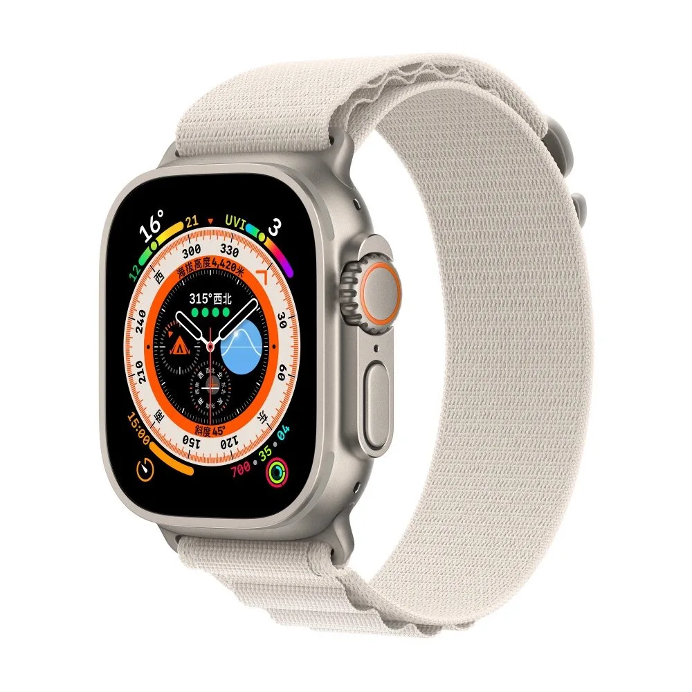 origineel Alpine Loop Apple Watch 44mm / 45mm / 46mm / 49mm Starlight Medium - MQE63ZM/A by Apple – product photo