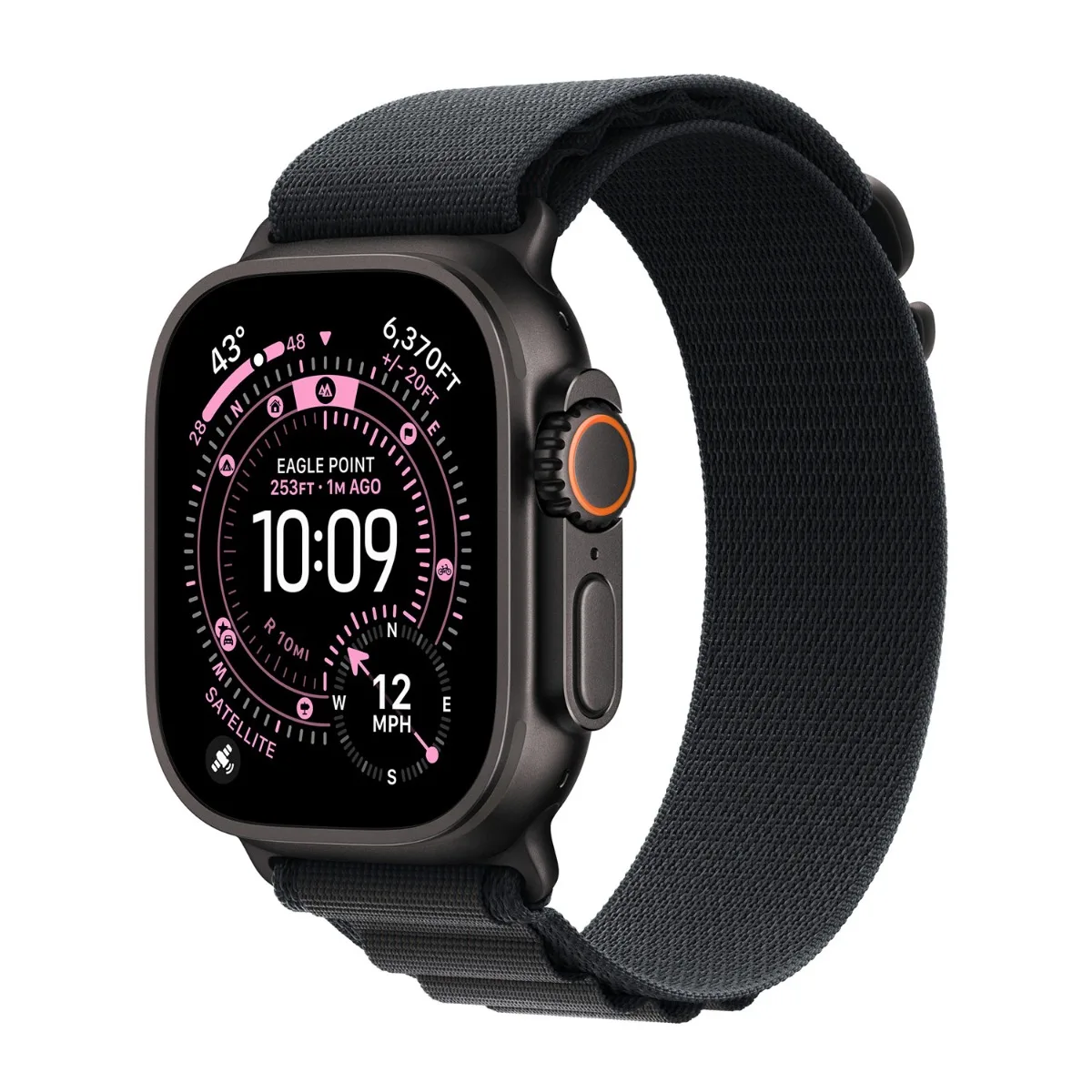 origineel Alpine Loop Apple Watch 44mm / 45mm / 46mm / 49mm Zwart Small - MG9G4ZM/A by Apple – product photo
