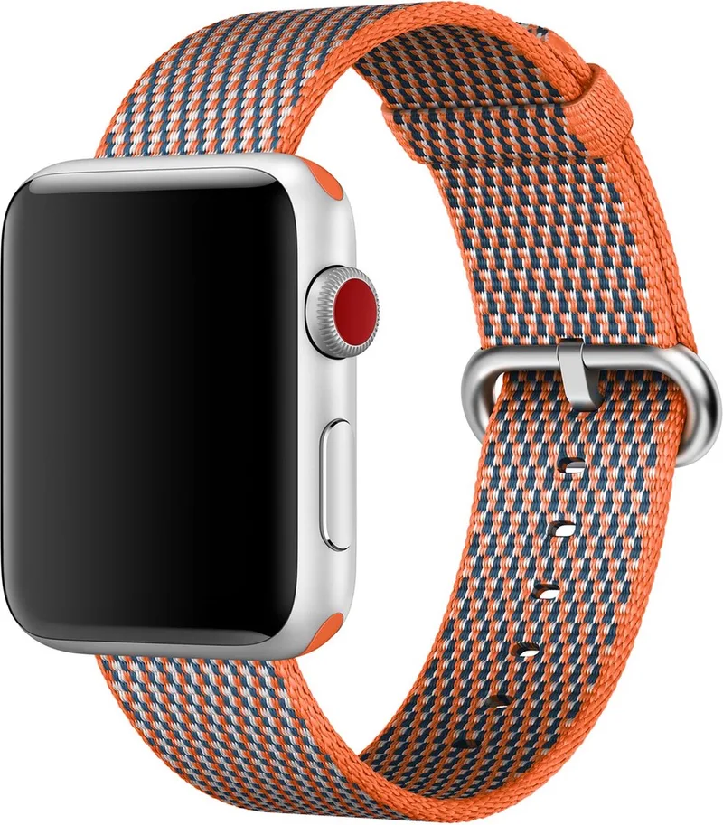 Origineel Apple Geweven Nylon Apple Watch 41MM / 40MM / 38MM Bandje Oranje van Apple in Grijs, Oranje – productfoto