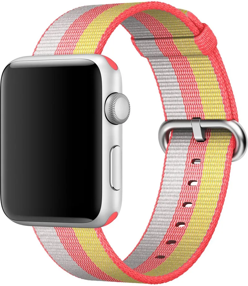 Origineel Apple Geweven Nylon Apple Watch 45MM / 44MM / 42MM Bandje fra Apple i Rød – produktbillede