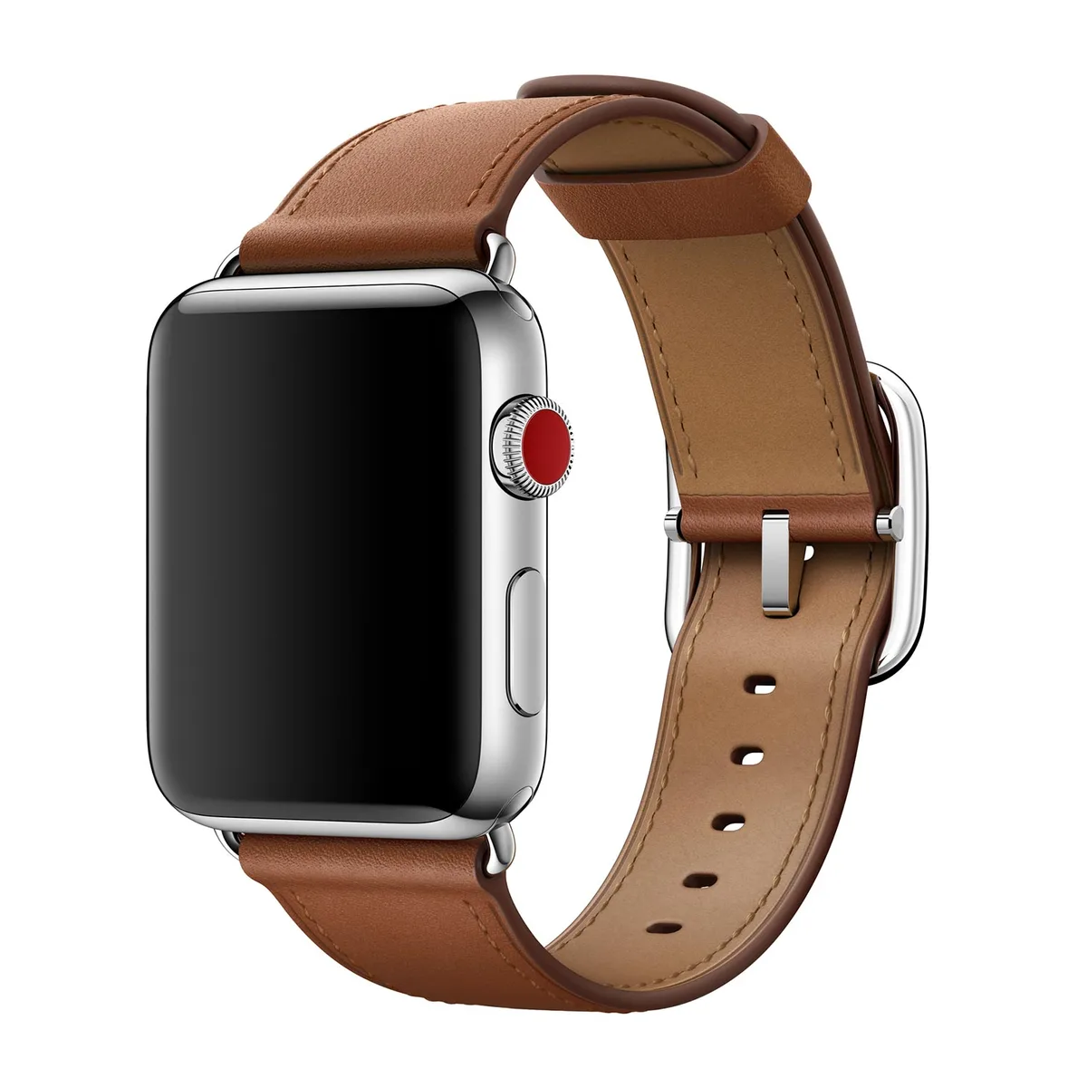 origineel Classic Buckle Apple Watch 44mm / 45mm / 46mm / 49mm Saddle Brown 4th Gen - MPWT2ZM/A van Apple – productfoto
