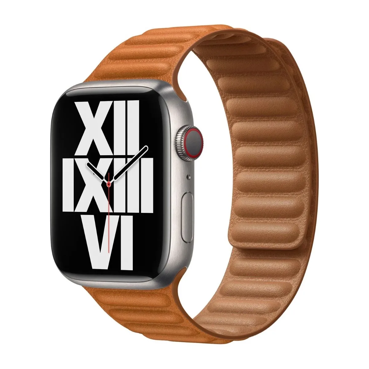 origineel Leather Link Apple Watch M/L 38mm / 40mm / 41mm / 42mm Goudbruin - ML7L3ZM/A van Apple – productfoto