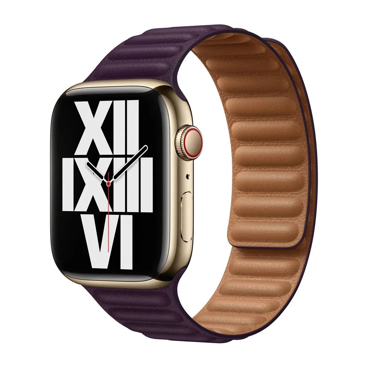 origineel Leather Link Apple Watch S/M 44mm / 45mm / 46mm / 49mm Dark Cherry - ML7W3ZM/A van Apple – productfoto