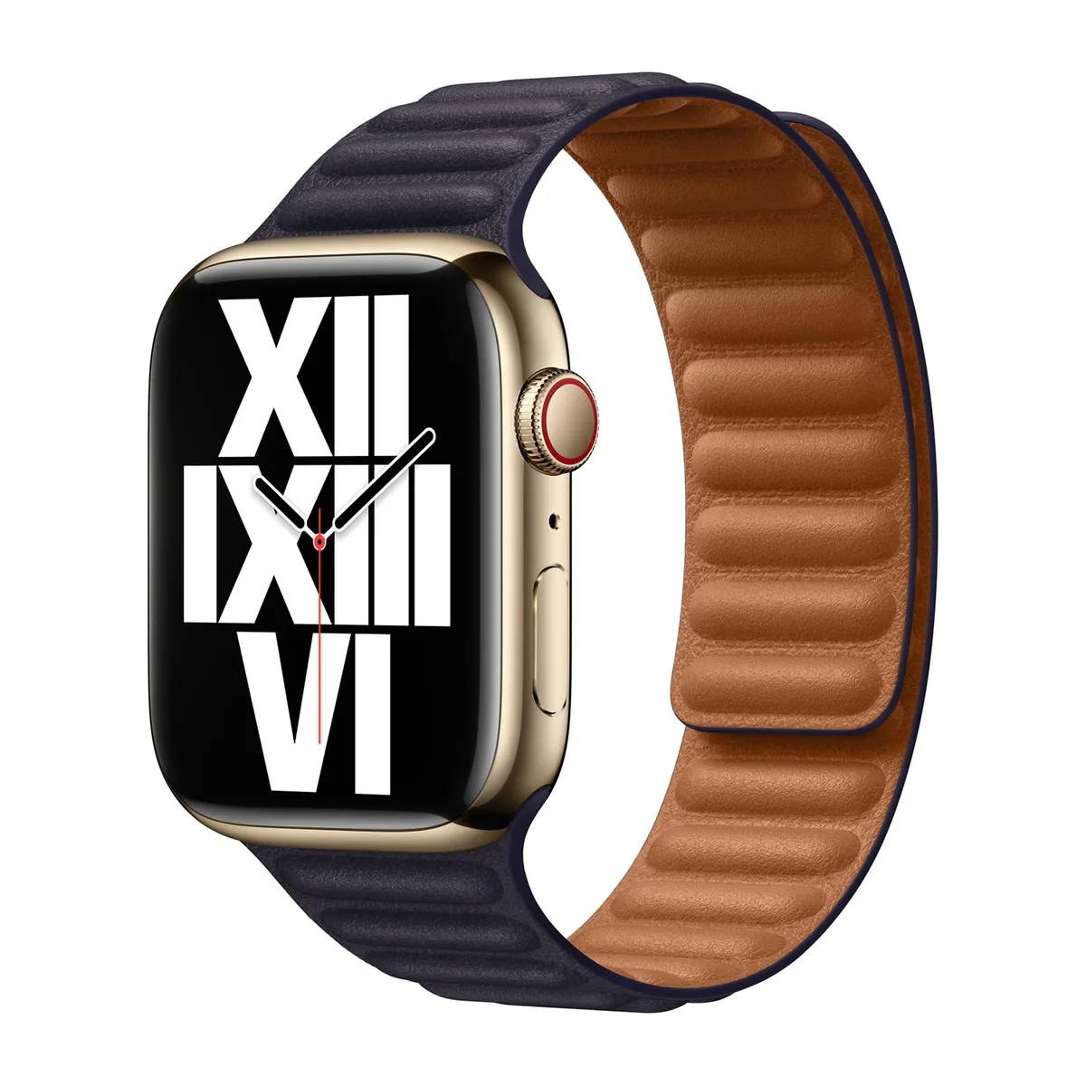 origineel Leather Link Apple Watch S/M 44mm / 45mm / 46mm / 49mm Ink - MP873AM/A van Apple – productfoto