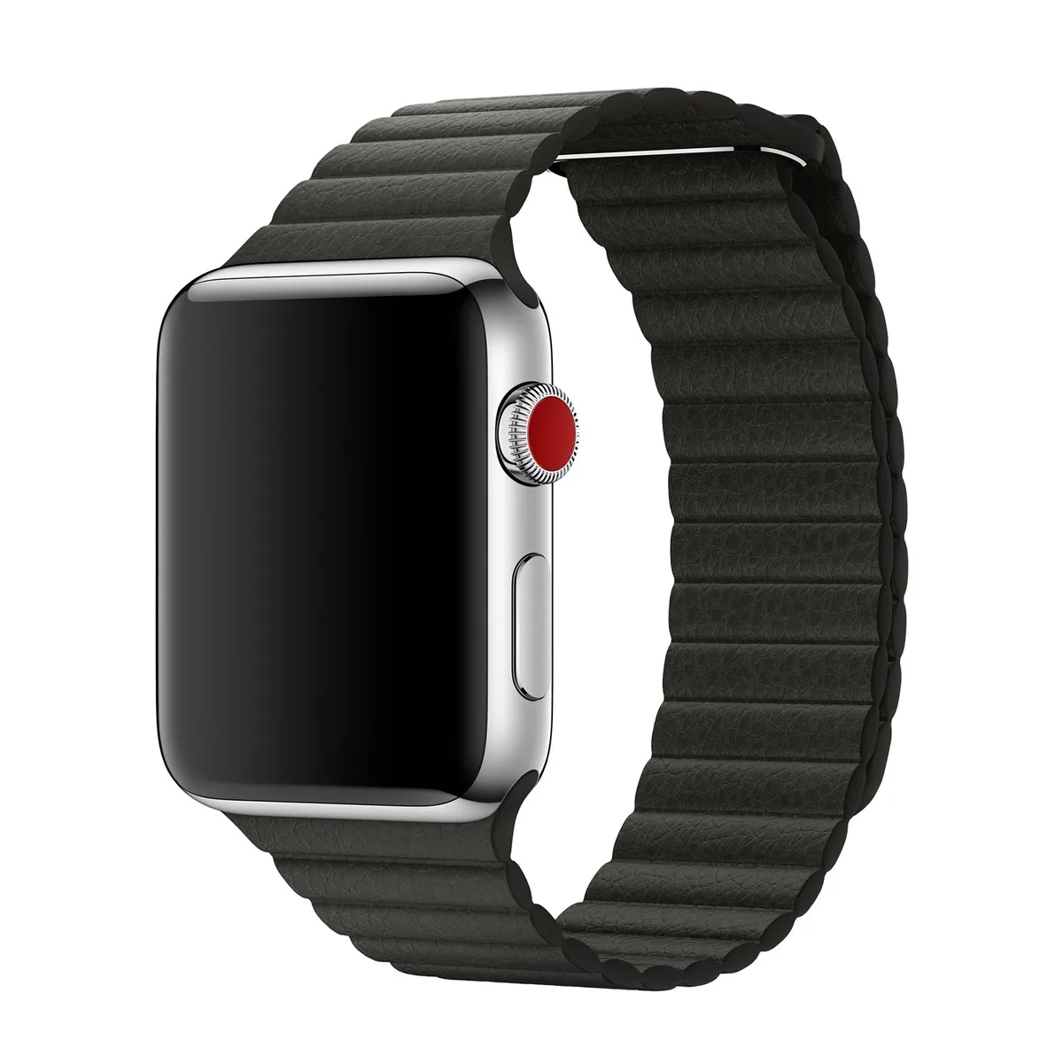 origineel Leather Loop Apple Watch large 44mm / 45mm / 46mm / 49mm Charcoal Gray - MQV82ZM/A by Apple – product photo