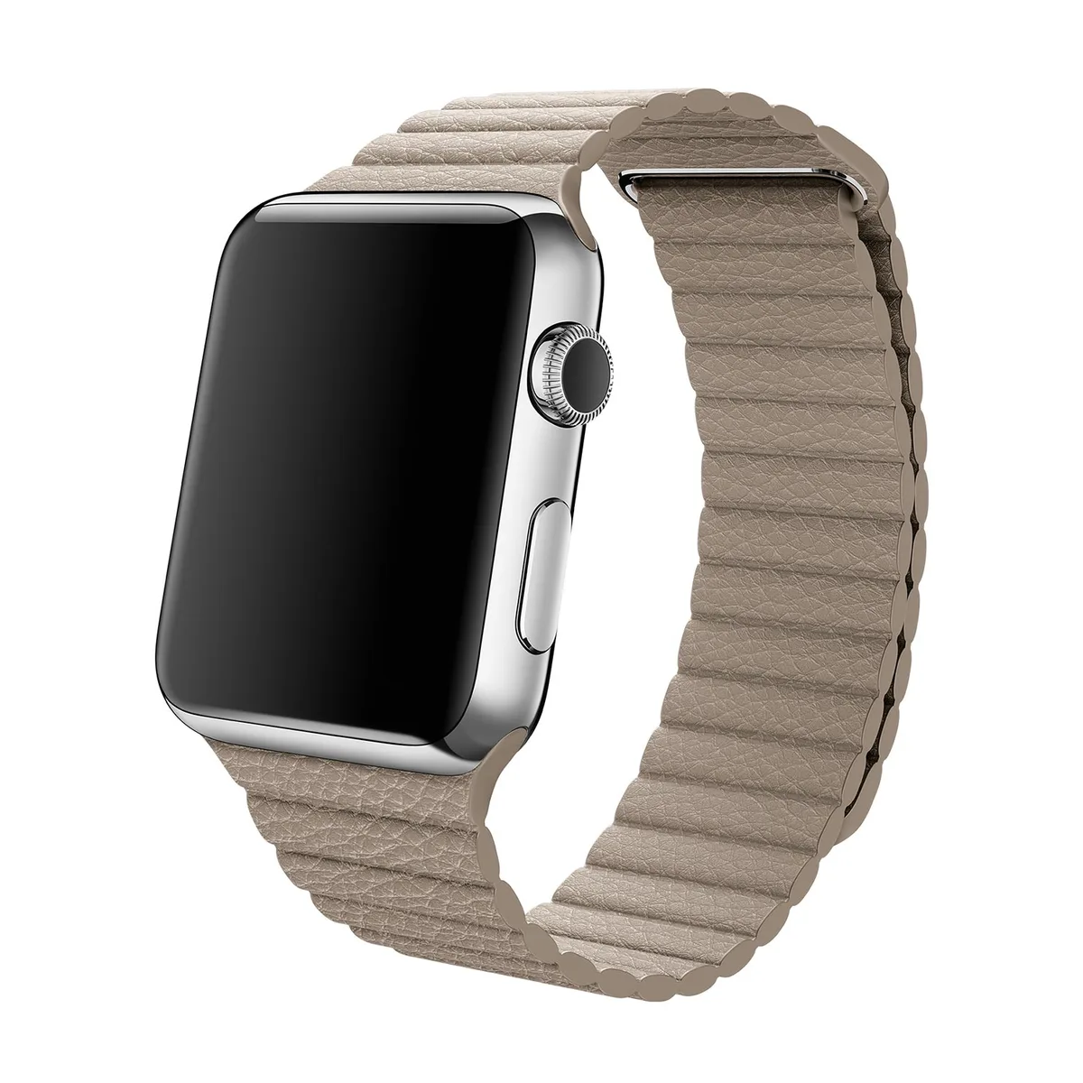 origineel Leather Loop Apple Watch Medium 44mm / 45mm / 46mm / 49mm Stone - MTHC2ZM/A från Apple – produktbild