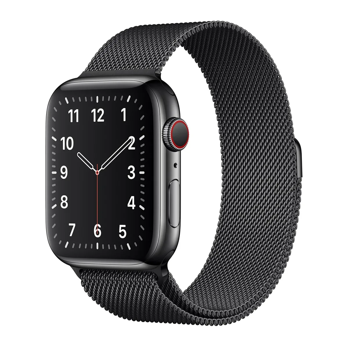 origineel Milanese Loop Band Apple Watch 38mm / 40mm / 41mm / 42mm Space Black - MTU12ZM/A fra Apple – produktbillede