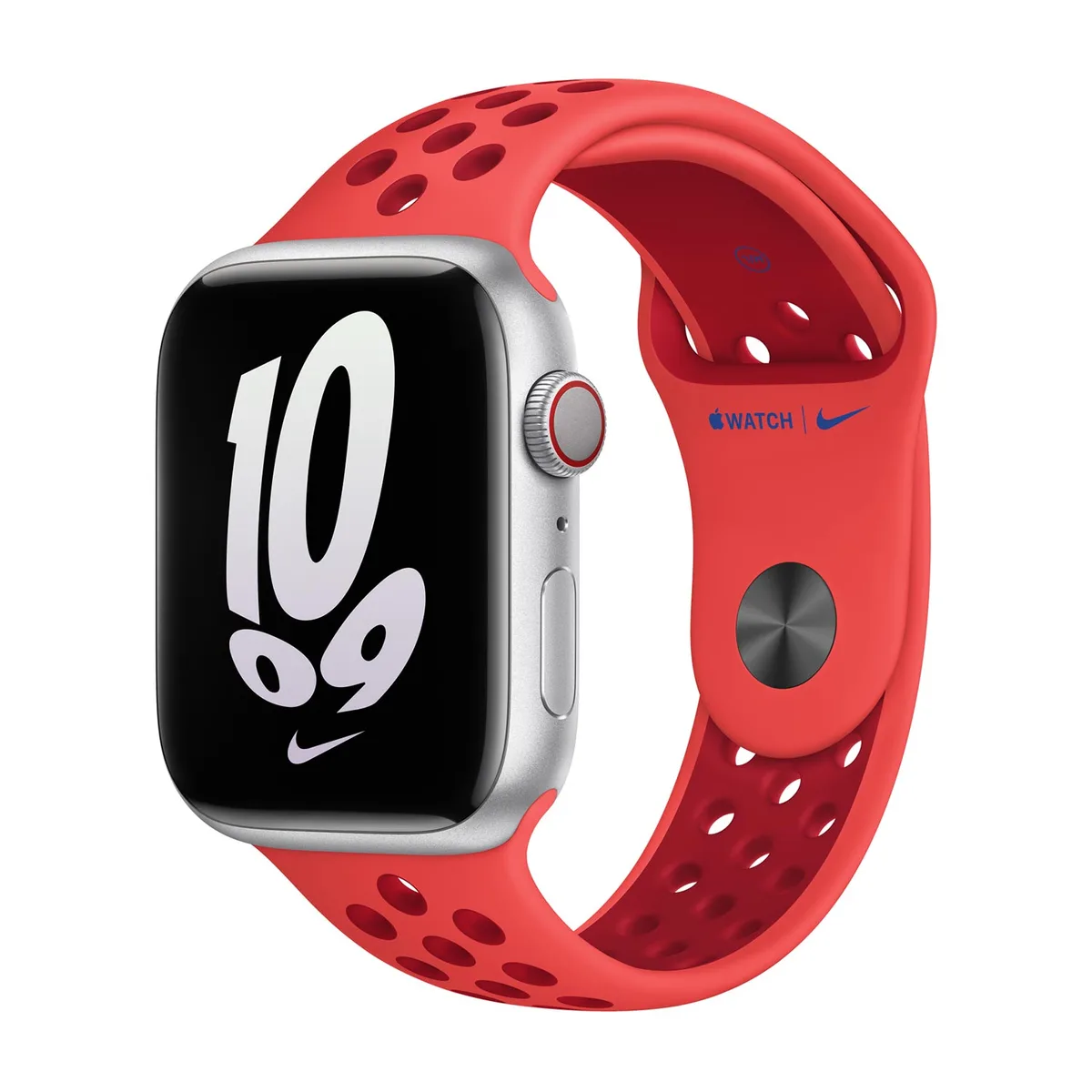 origineel Nike Sport Band 44mm / 45mm / 46mm / 49mm Bright Crimson / Gym Red - MPHA3ZM/A von Apple – Produktfoto
