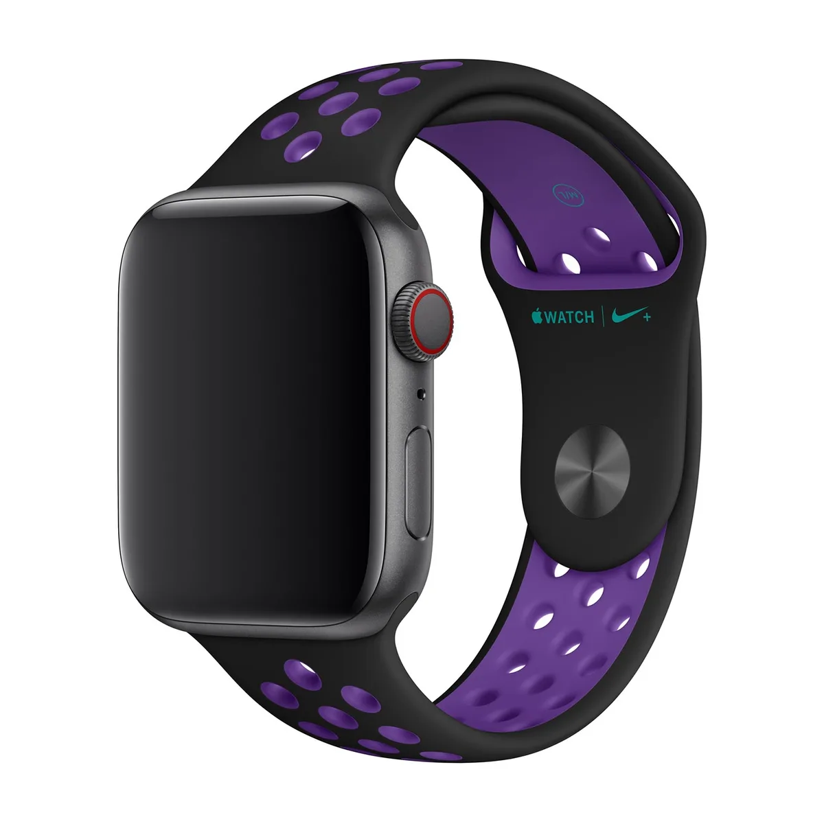 origineel Nike Sport Band Apple Watch 38mm / 40mm / 41mm / 42mm Black / Hyper Grape - MV7Y2ZM/A by Apple – product photo