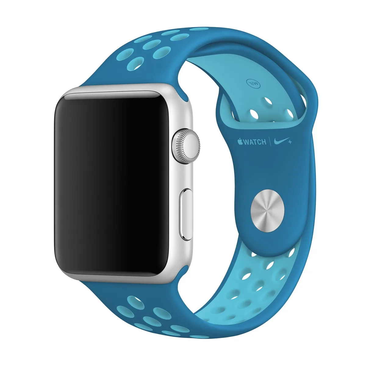 origineel Nike Sport Band Apple Watch 38mm / 40mm / 41mm / 42mm Blue Orbit / Gamma Blue - MQ2N2ZM/A von Apple – Produktfoto