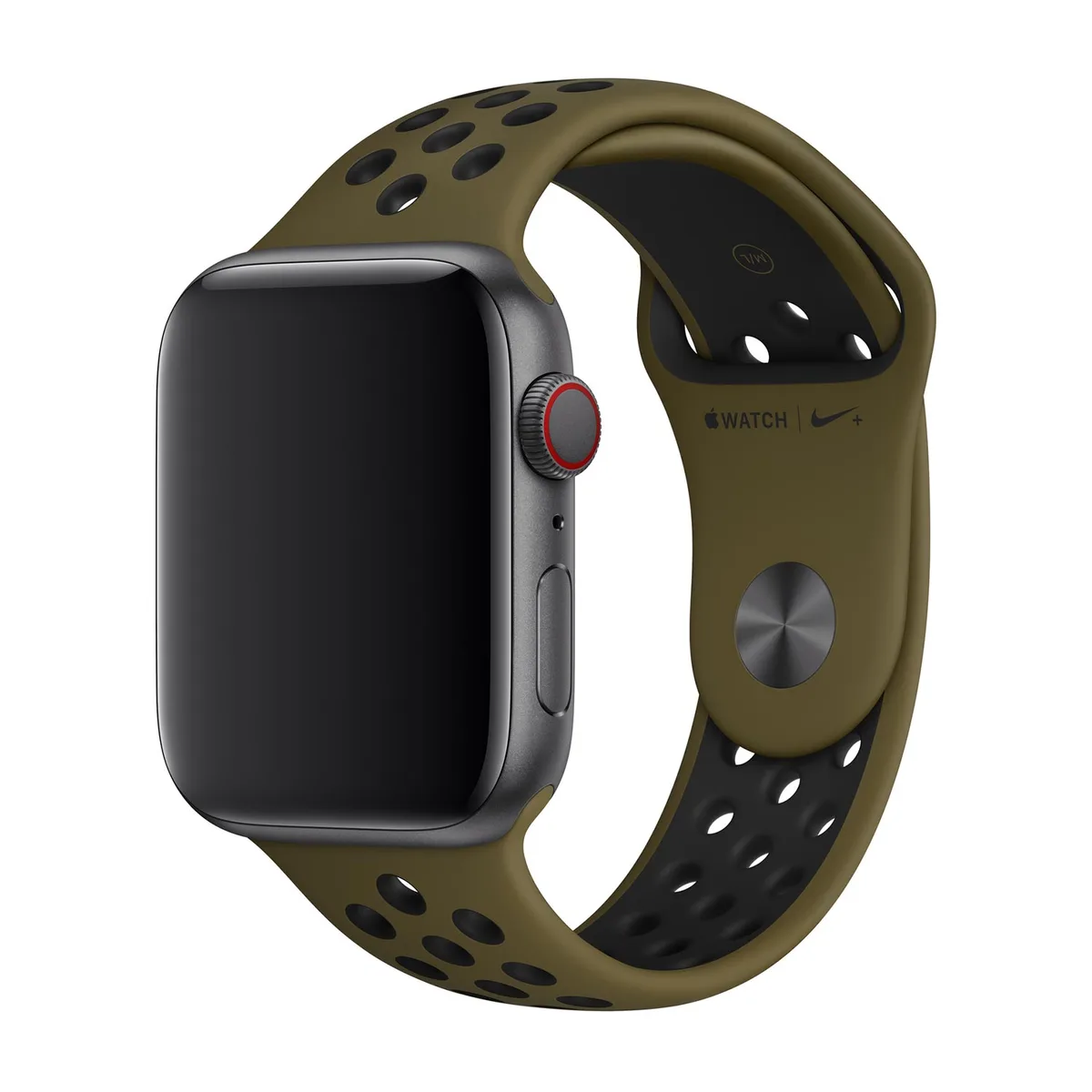 origineel Nike Sport Band Apple Watch 38mm / 40mm / 41mm / 42mm Olive Flak / Black - MTMV2ZM/A von Apple – Produktfoto