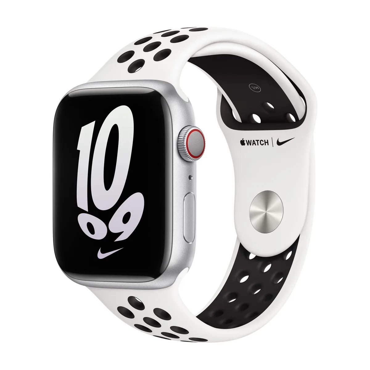 origineel Nike Sport Band Apple Watch 38mm / 40mm / 41mm / 42mm Summit Wit / Zwart - MPGK3ZM/A von Apple – Produktfoto