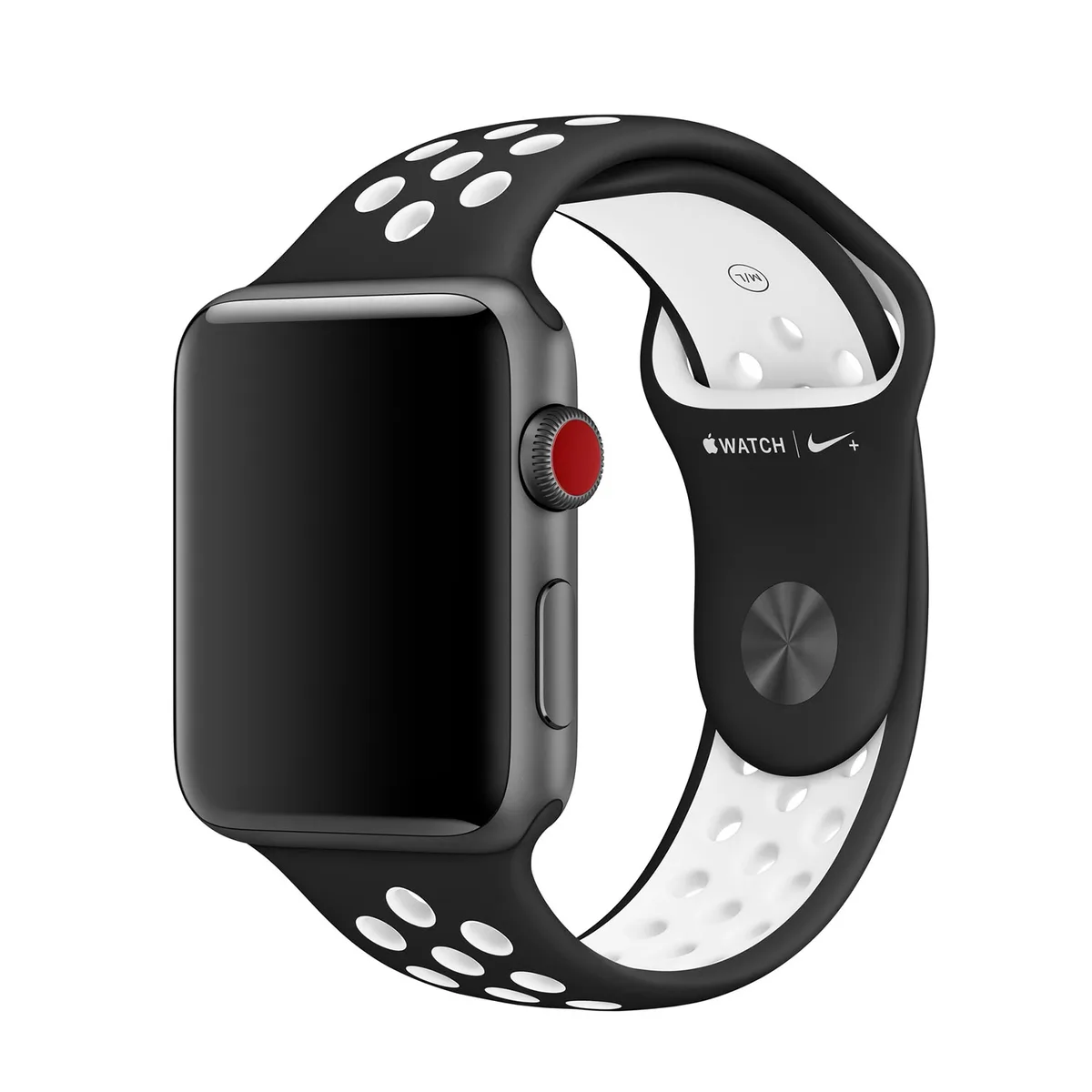 origineel Nike Sport Band Apple Watch 38mm / 40mm / 41mm / 42mm Zwart / Wit - MRHJ2ZM/A von Apple – Produktfoto