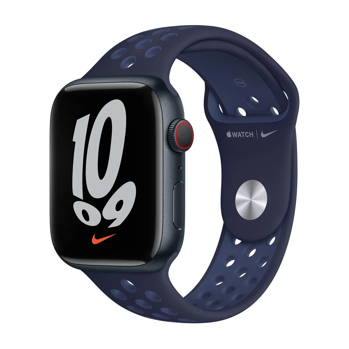 origineel Nike Sport Band Apple Watch 44mm / 45mm / 46mm / 49mm Midnight Navy/Mystic Navy - ML8C3ZM/A by Apple – product photo