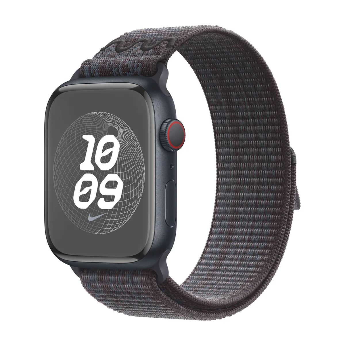origineel Nike Sport Loop Apple Watch 38mm / 40mm / 41mm / 42mm Black / Blue - MUJV3ZM/A van Apple – productfoto