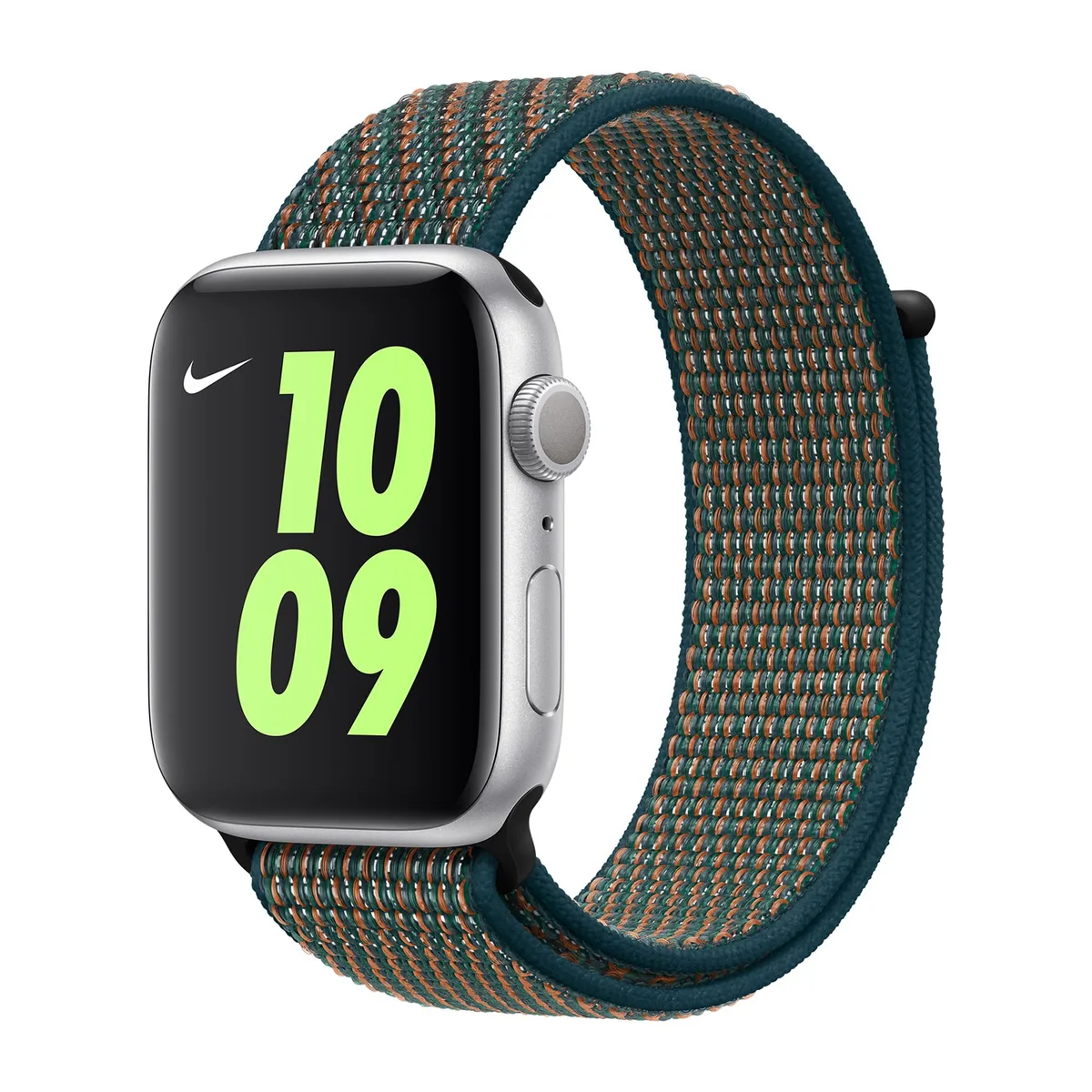 origineel Nike Sport Loop Apple Watch 38mm / 40mm / 41mm / 42mm Hyper Crismon / Neptune Green - MXN22ZM/A van Apple – productfoto