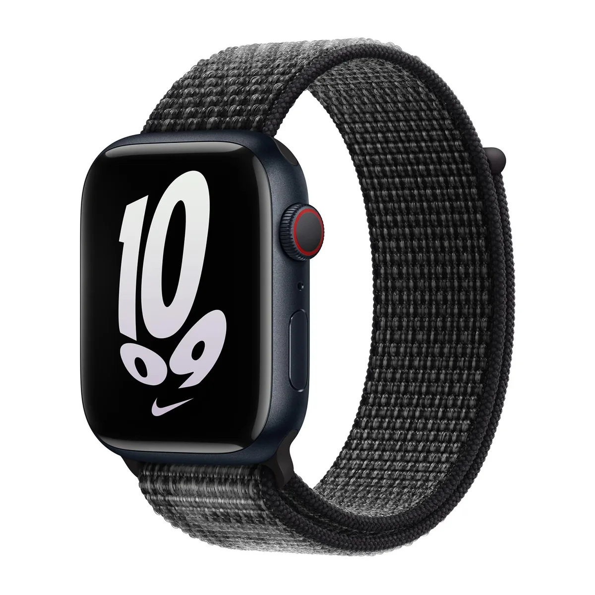 origineel Nike Sport Loop Apple Watch 44mm / 45mm / 46mm / 49mm Black / Summit White - MPJ13ZM/A van Apple – productfoto