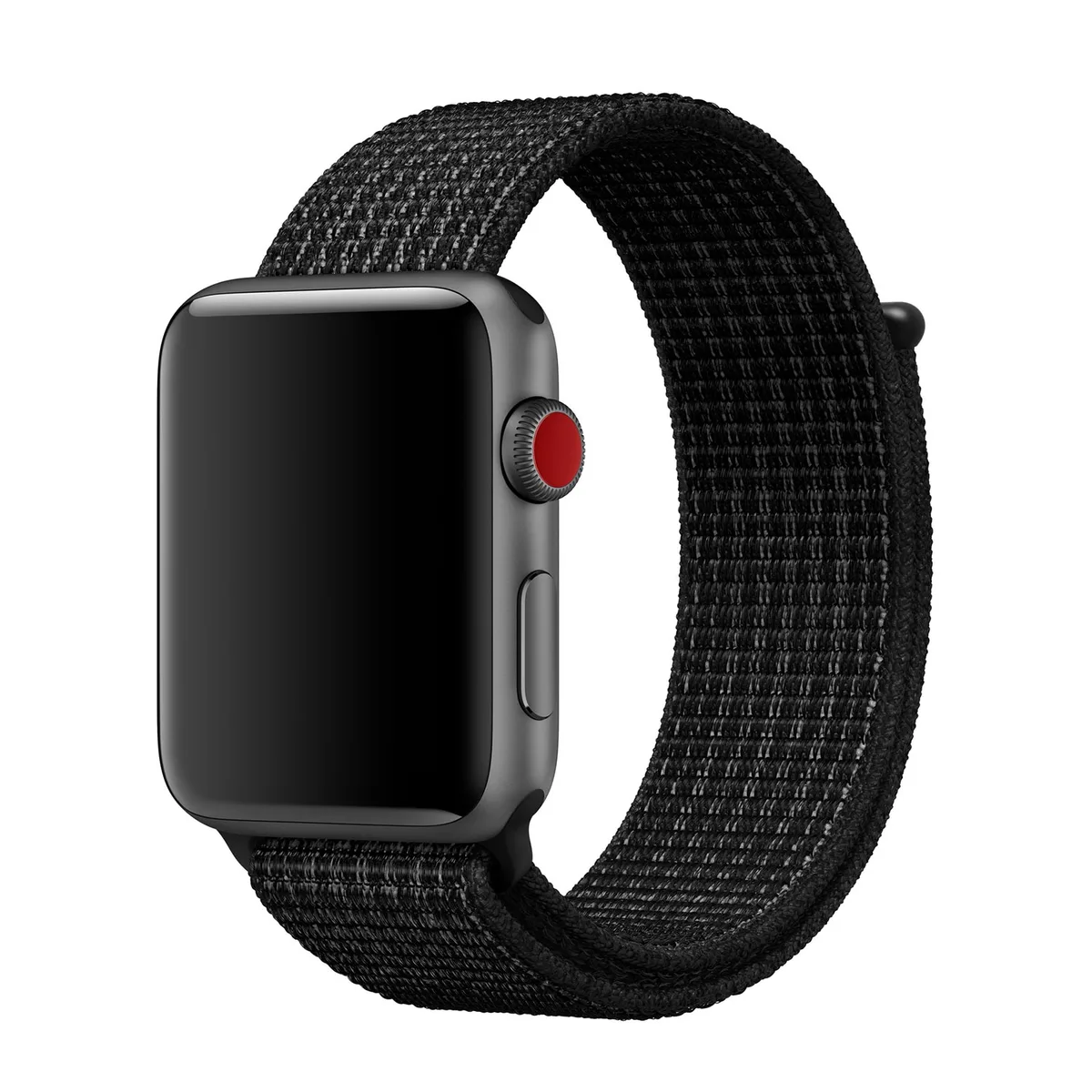 origineel Nike Sport Loop Apple Watch 44mm / 45mm / 46mm / 49mm Pure Platinum / Black - MRPH2ZM/A by Apple – product photo