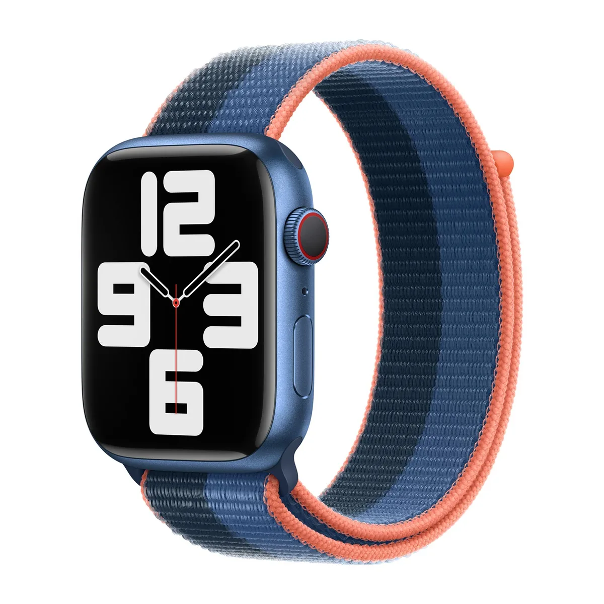 origineel Sport Loop Apple Watch 44mm / 45mm / 46mm / 49mm Blue Jay / Abyss Blue - MN5Q3ZM/A van Apple – productfoto