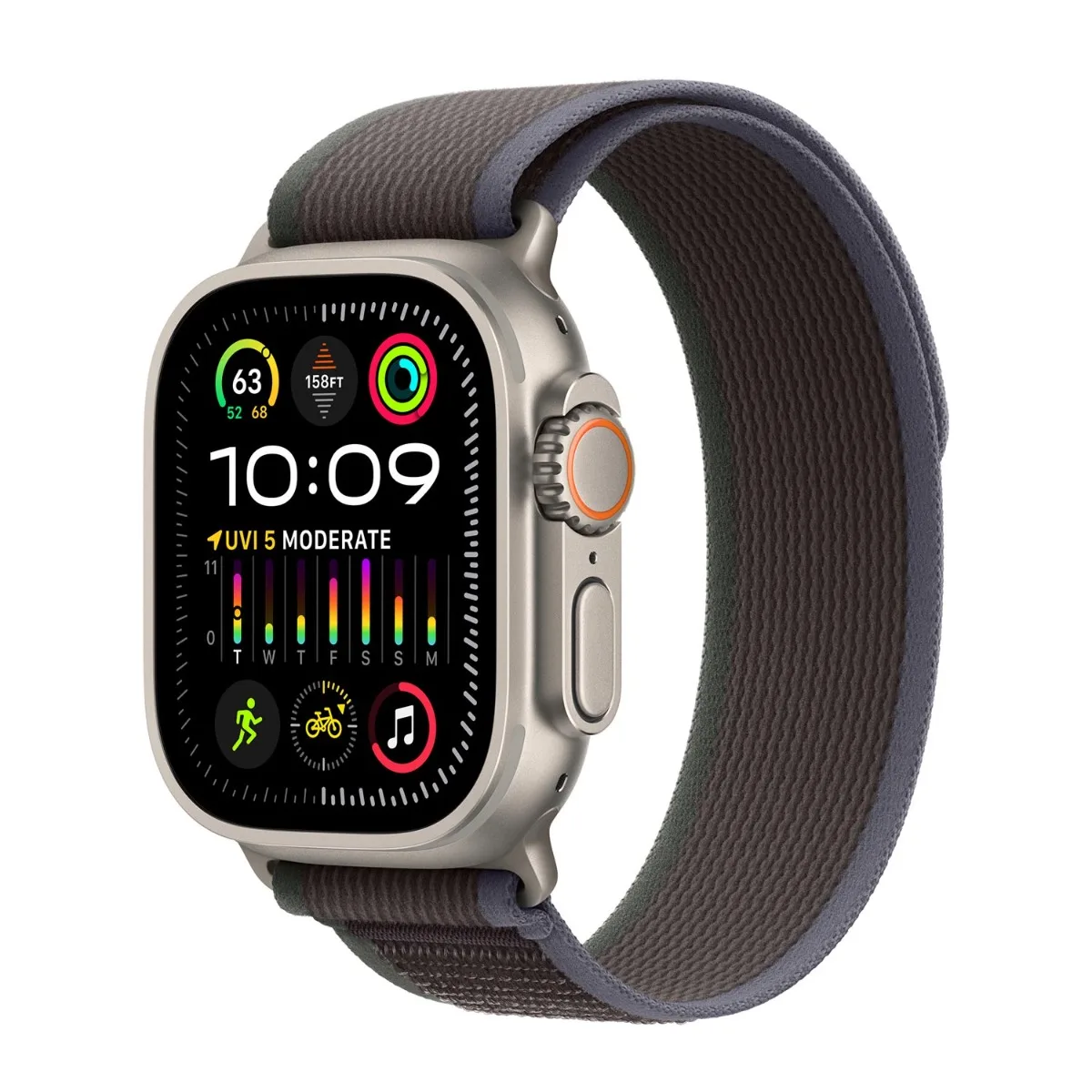 origineel Trail Loop Apple Watch 44mm / 45mm / 46mm / 49mm Blauw / Zwart M/L - MT623ZM/A von Apple – Produktfoto